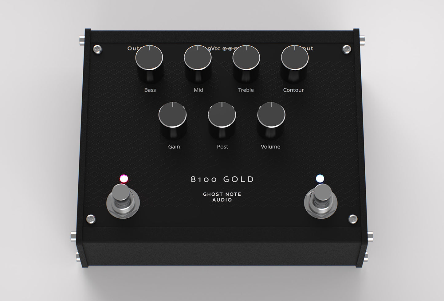 8100 Gold Preamp Pedal from Ghost Note Audio. - 3D rendering